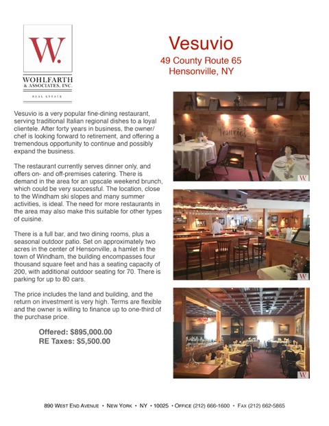 Vesuvio show sheet 1