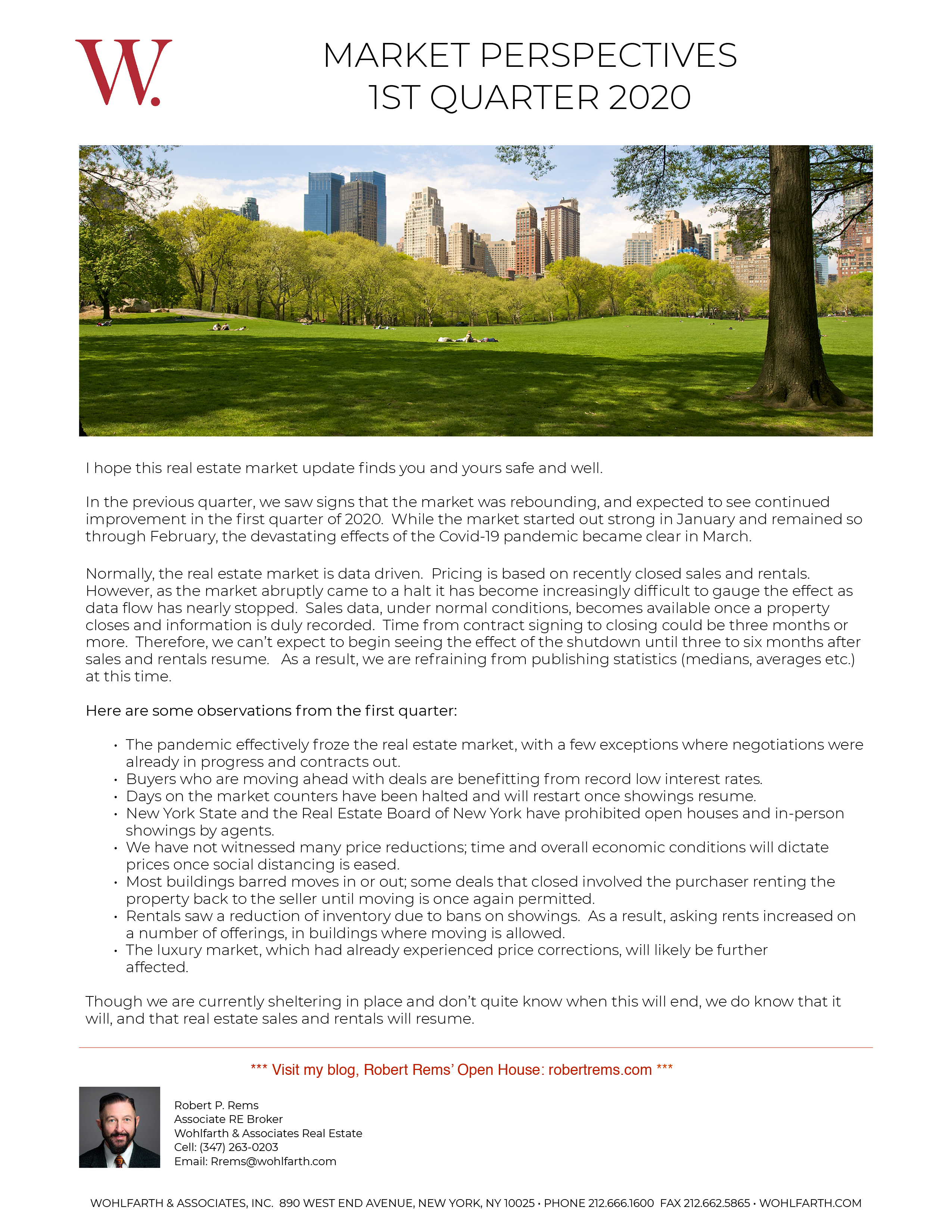 Market Report 1st Quarter 2020 - RRems